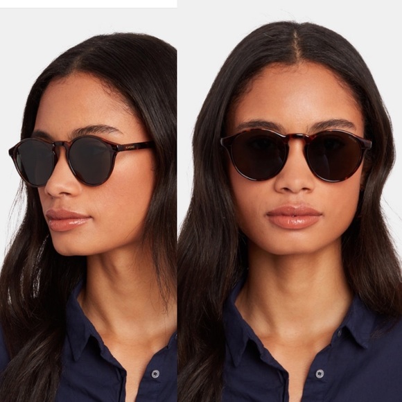 Carolina Herrera Accessories - CAROLINA HERRERA Tortoise Shell Round Sunglasses
